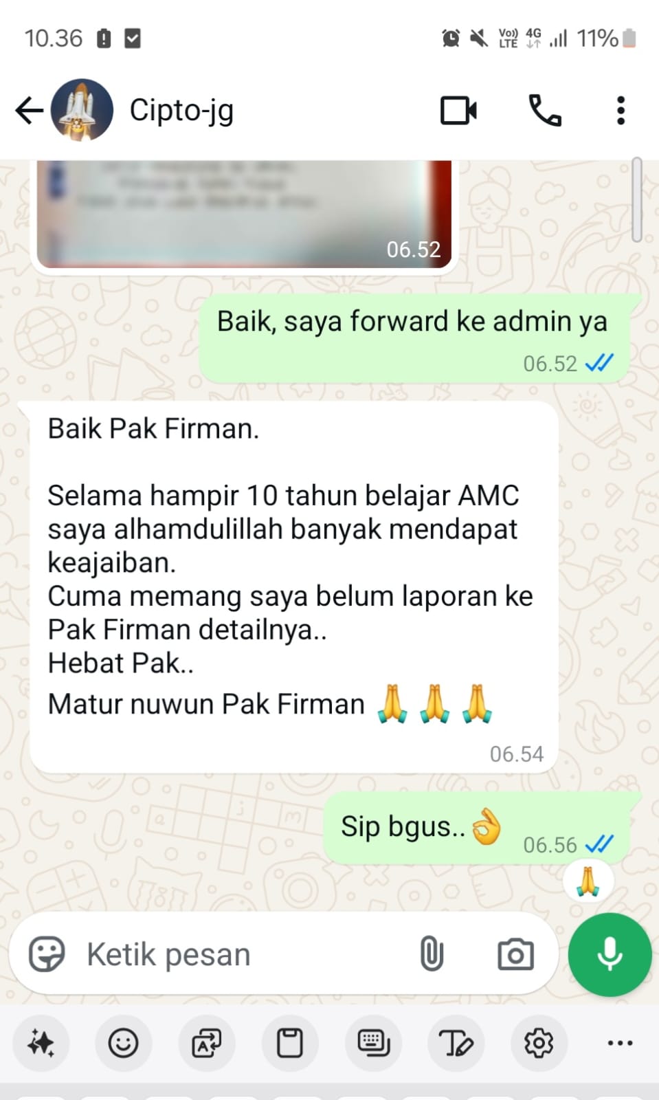 bukti kelas amc sukses